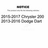 Kugel Front Wheel Bearing And Hub Assembly Pair For Dodge Dart Chrysler 200 K70-100365